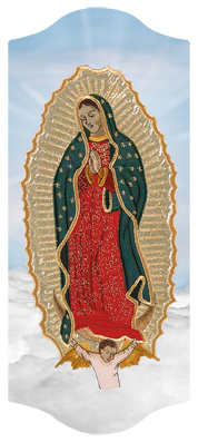 DARAY-C-110-BL Lady of Guadalupe Clouds Blue